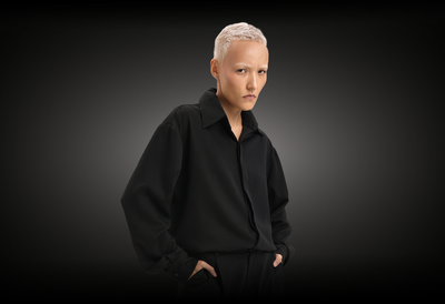 Рубашка с закрытыми пуговицами